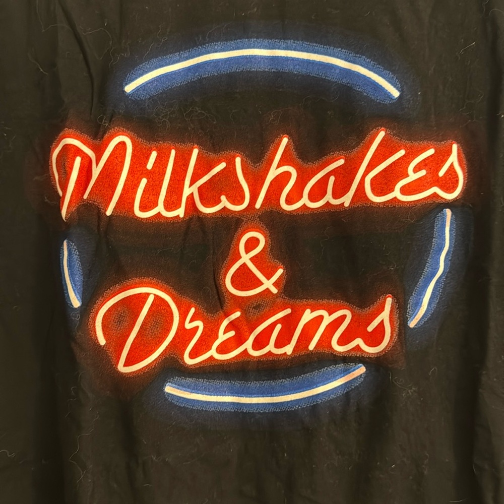 Vintage T shirt 1950’s Style Neon Diner Milkshakes and Dreams